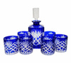 Set di bicchieri e decanter per whisky Cobalto Olive Mill
