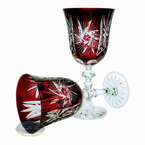 Copas de vino de cristal rubí 220ml Almazara 6 piezas