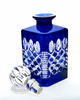 Cobalt crystal Whiskey carafe Lattice Olive
