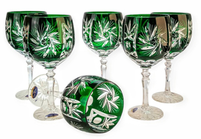 Copas de vino de cristal esmeralda 280 ml Almazara