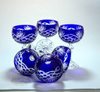 Cobalt crystal champagne glasses 150ml Pineapple