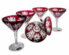 Copas de martini de cristal rubí 110ml Almazara