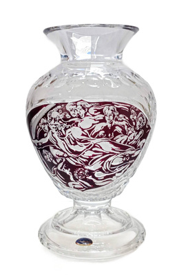 Crystal engraved goblet