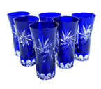 UZO cobalt crystal glasses 75 ml Mill Olive
