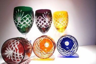 Copas de cristal de colores 220ml