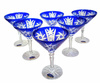 Cobalt crystal martini glasses 110ml Olive Mill