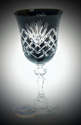 Copas de vino de cristal negro 220 ml Piña