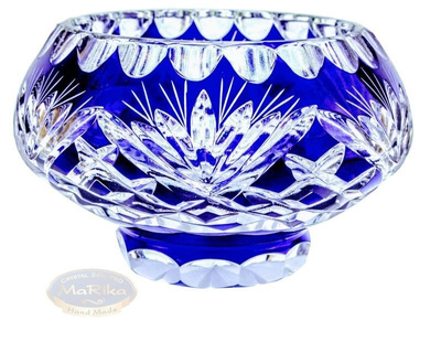 Cobalt crystal bowl