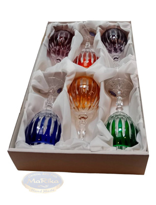 Colour crystal liqueur glasses 60ml Line