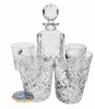Crystal decanter and whisky glass set Pineapple