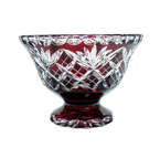 Frutero de cristal rubí 16 cm Piña
