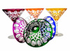 Coloured crystal martini glasses 110ml