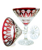 Ruby crystal martini glasses 170ml French