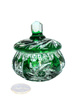 Emerald crystal sugar bowl