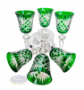 Emerald crystal liqueur glasses 60ml Pineapple 6 pieces