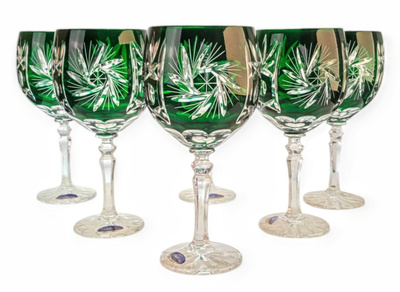 Copas de vino de cristal esmeralda 280 ml Almazara