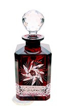 Decantador de whisky de cristal rubí Olive Mill 700ml