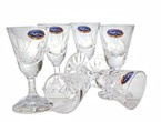Crystal glasses for vodka 25ml Frozen Leaf