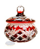 Ruby crystal sugar bowl Pineapple
