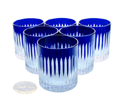 Cobalt crystal whiskey glasses 280 ml Line