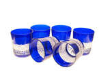 Vasos de whisky de cristal cobalto 280 ml Caja