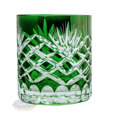 Emerald crystal whiskey glasses 280 ml