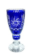 Cobalt crystal narrow vase 30 cm Mill Olive