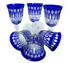 Cobalt crystal wine glasses 220ml French