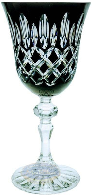 Copas de vino de cristal negro 170 ml Crate Olive