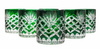 Emerald crystal whiskey glasses 280 ml