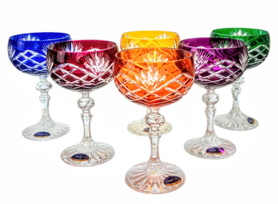 Copas de champán de cristal de colores 150 ml Piña