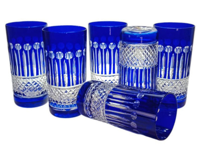 Vasos de cristal negro para agua y bebida 320 ml French