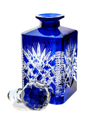Cobalt whiskey decanter Pineapple