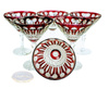 Copas de martini de cristal de rubí 170ml francés