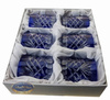 Vasos de whisky de cristal cobalto Piña 6 piezas