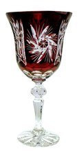 Ruby crystal wine glasses 280ml Olive grinder