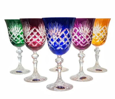 Copas de cristal de colores 220 ml Piña