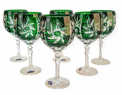 Copas de vino de cristal esmeralda 280 ml Almazara