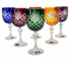 Kolorowe kryształowe kieliszki do wina 240ml Ananas
