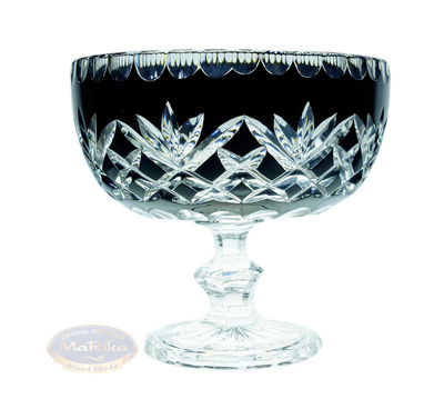 Bol de cristal negro 16 cm Piña