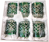 Emerald crystal whiskey glasses 280 ml