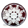 Plato de fruta de cristal rubí 28 cm Brillante