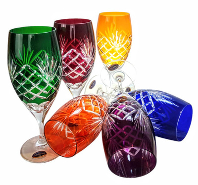 Vasos de cerveza de cristal de colores 500 ml Piña