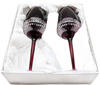 Ruby crystal wine glasses, 2 pcs