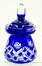 Caja de chocolate de cristal cobalto 10 cm Piña