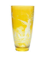 Amber engraved Hunting vase