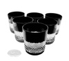Vasos de whisky de cristal negro 280 ml Caja