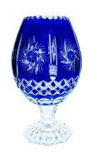 Jarrón de cristal con patas de cobalto Mill Olive