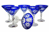 Copas de martini de cristal cobalto 110ml Olive Mill