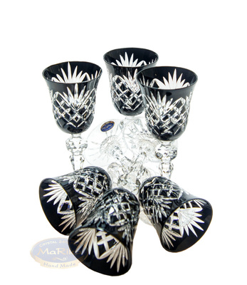 Copas de licor de cristal cobalto 60ml Piña 6 piezas